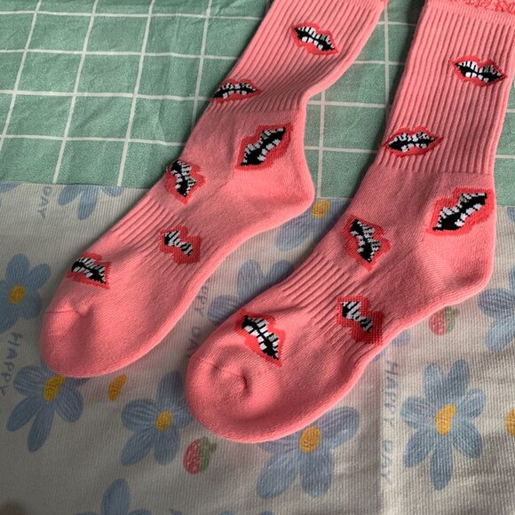 Chrome Hearts Pink Jacquard Knitted Mid-Length Socks - Picture 7 of 8